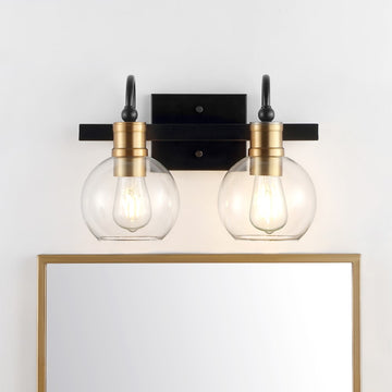 Marais Iron/Glass Rustic Vintage LED Vanity Light - JONATHAN Y